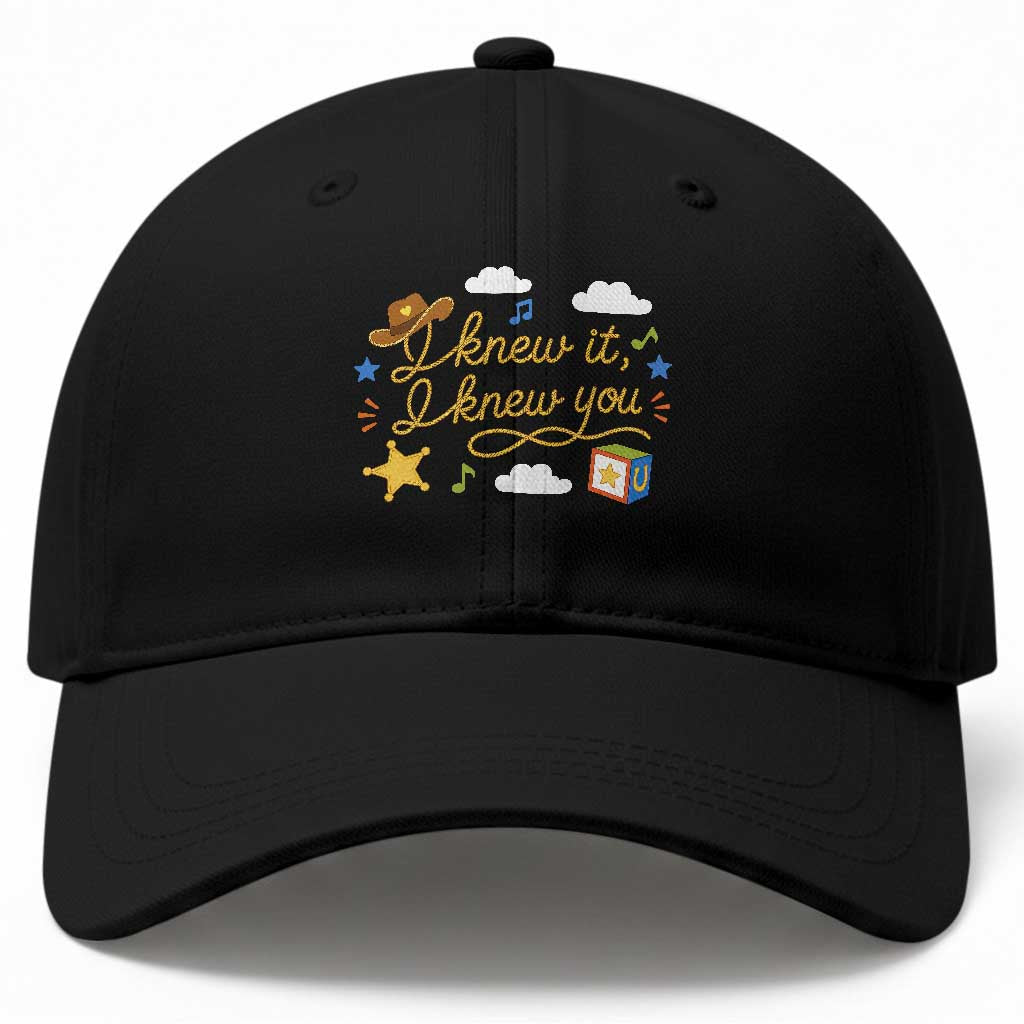 I Knew It I Knew You Funny Western Cowgirl Retro Baseball Cap Whimsical Nostalgic Western Graphic