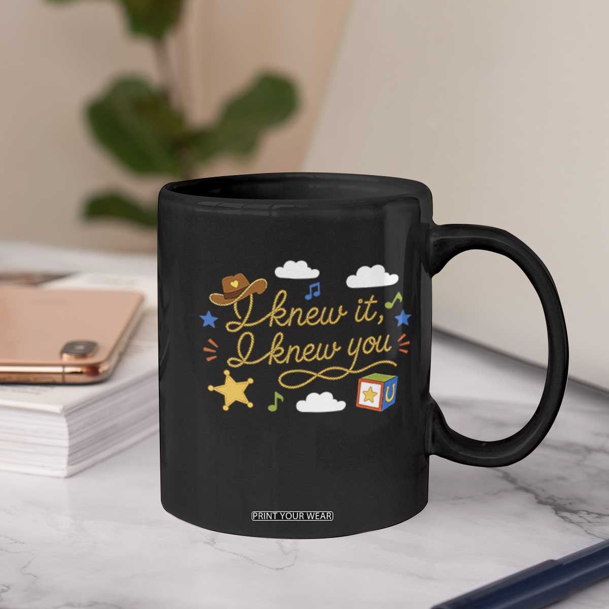 I Knew It I Knew You Funny Western Cowgirl Retro Coffee Mug Whimsical Nostalgic Western Graphic