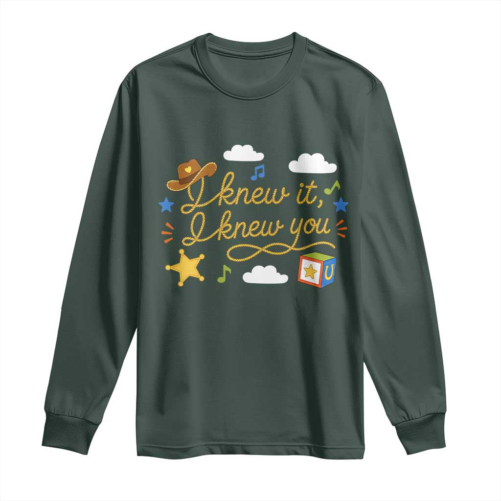 I Knew It I Knew You Funny Western Cowgirl Retro Long Sleeve Shirt Whimsical Nostalgic Western Graphic