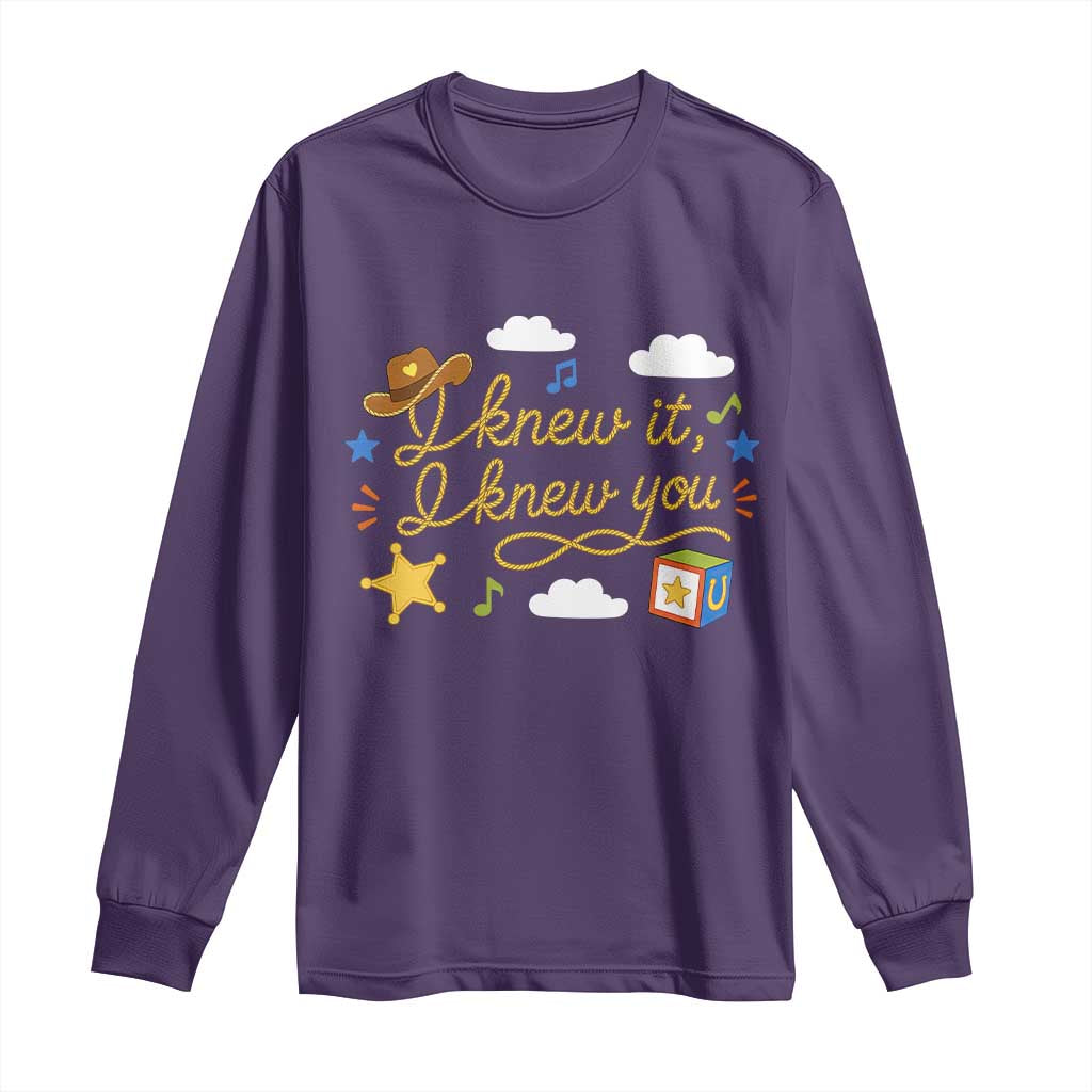 I Knew It I Knew You Funny Western Cowgirl Retro Long Sleeve Shirt Whimsical Nostalgic Western Graphic