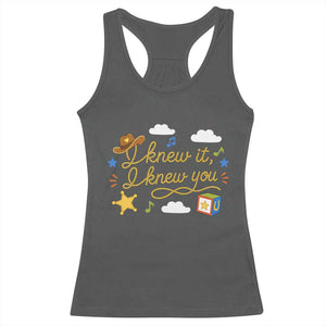 I Knew It I Knew You Funny Western Cowgirl Retro Racerback Tank Top Whimsical Nostalgic Western Graphic