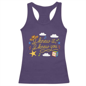 I Knew It I Knew You Funny Western Cowgirl Retro Racerback Tank Top Whimsical Nostalgic Western Graphic