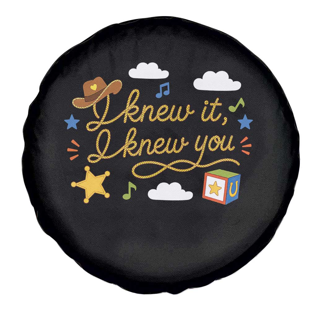 I Knew It I Knew You Funny Western Cowgirl Retro Spare Tire Cover Whimsical Nostalgic Western Graphic