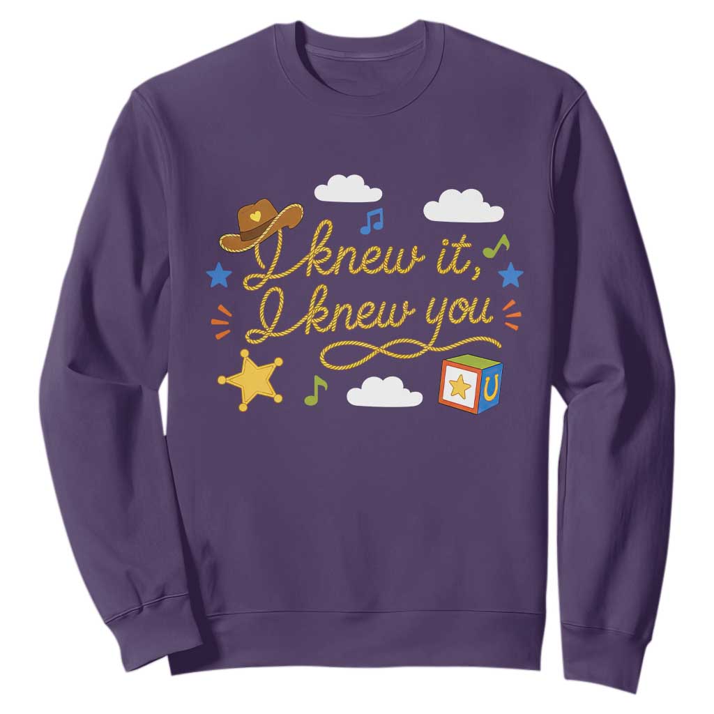 I Knew It I Knew You Funny Western Cowgirl Retro Sweatshirt Whimsical Nostalgic Western Graphic