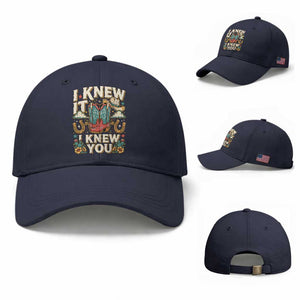 Retro Coastal Cowgirl I Knew It I Knew You Baseball Cap Pink Boots Vintage Country Pop Music Western Floral Graphic