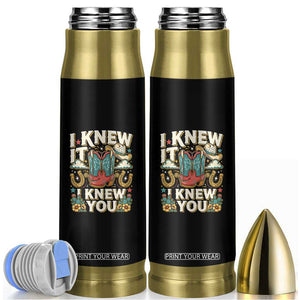 Retro Coastal Cowgirl I Knew It I Knew You Bullet Tumbler Pink Boots Vintage Country Pop Music Western Floral Graphic