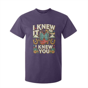 Retro Coastal Cowgirl I Knew It I Knew You T Shirt For Kid Pink Boots Vintage Country Pop Music Western Floral Graphic