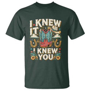 Retro Coastal Cowgirl I Knew It I Knew You T Shirt Pink Boots Vintage Country Pop Music Western Floral Graphic