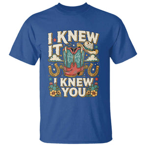 Retro Coastal Cowgirl I Knew It I Knew You T Shirt Pink Boots Vintage Country Pop Music Western Floral Graphic