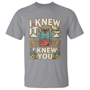 Retro Coastal Cowgirl I Knew It I Knew You T Shirt Pink Boots Vintage Country Pop Music Western Floral Graphic