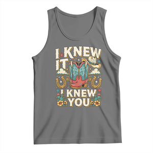 Retro Coastal Cowgirl I Knew It I Knew You Tank Top Pink Boots Vintage Country Pop Music Western Floral Graphic