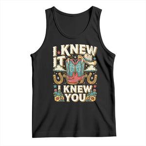 Retro Coastal Cowgirl I Knew It I Knew You Tank Top Pink Boots Vintage Country Pop Music Western Floral Graphic