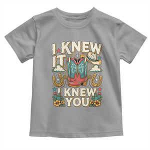 Retro Coastal Cowgirl I Knew It I Knew You Toddler T Shirt Pink Boots Vintage Country Pop Music Western Floral Graphic
