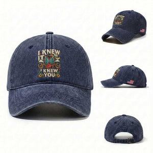 Retro Coastal Cowgirl I Knew It I Knew You Washed Cotton Baseball Cap Pink Boots Vintage Country Pop Music Western Floral Graphic