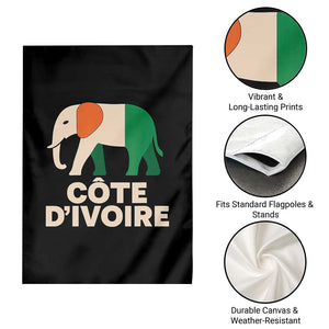 Proud Côte d'Ivoire Elephant Ivory Coast Flag Garden Flag Ivorian Pride Retro Souvenir
