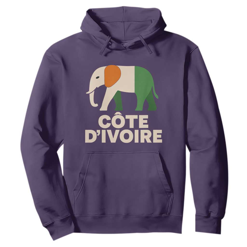 Proud Côte d'Ivoire Elephant Ivory Coast Flag Hoodie Ivorian Pride Retro Souvenir
