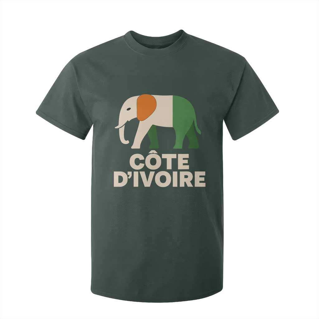 Proud Côte d'Ivoire Elephant Ivory Coast Flag T Shirt For Kid Ivorian Pride Retro Souvenir