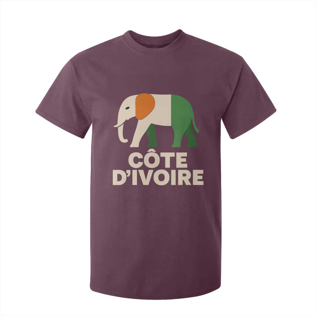 Proud Côte d'Ivoire Elephant Ivory Coast Flag T Shirt For Kid Ivorian Pride Retro Souvenir