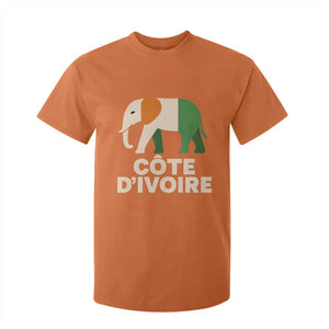 Proud Côte d'Ivoire Elephant Ivory Coast Flag T Shirt For Kid Ivorian Pride Retro Souvenir