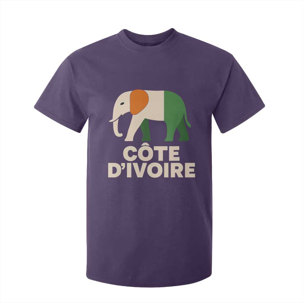 Proud Côte d'Ivoire Elephant Ivory Coast Flag T Shirt For Kid Ivorian Pride Retro Souvenir