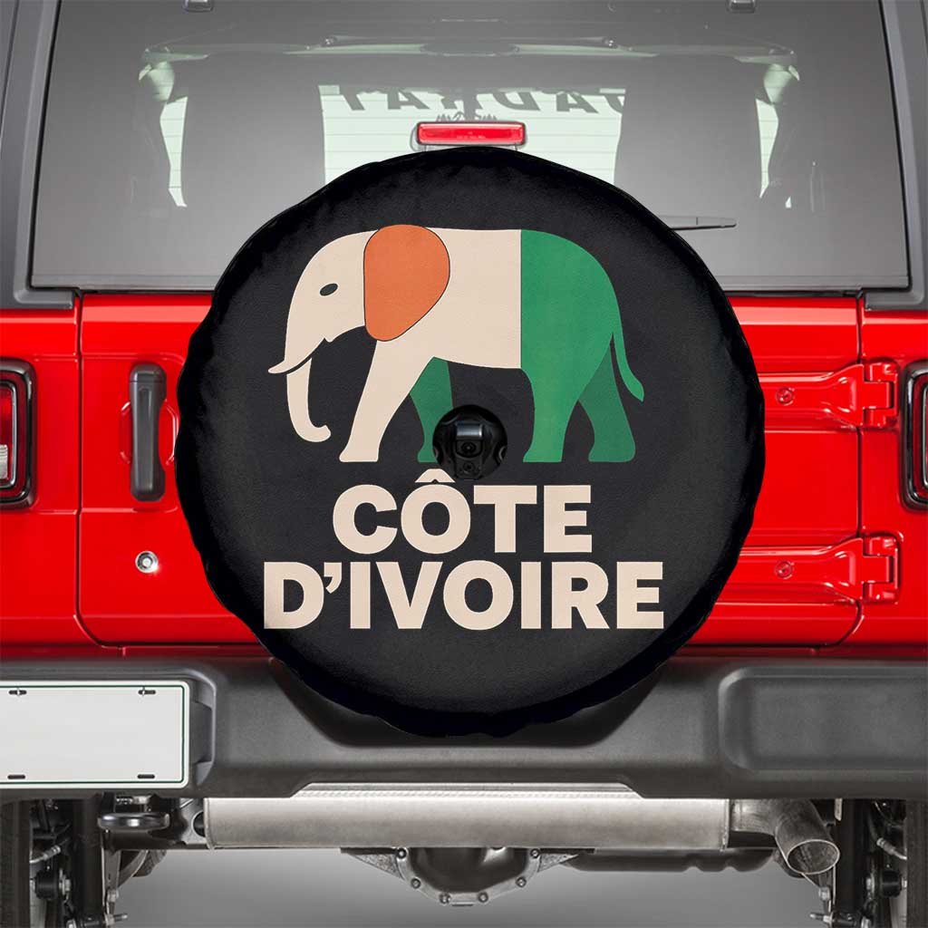Proud Côte d'Ivoire Elephant Ivory Coast Flag Spare Tire Cover Ivorian Pride Retro Souvenir