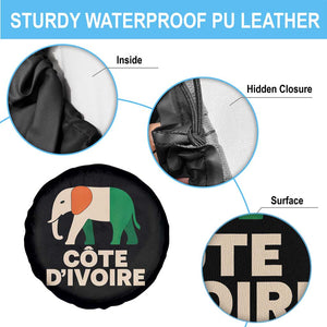 Proud Côte d'Ivoire Elephant Ivory Coast Flag Spare Tire Cover Ivorian Pride Retro Souvenir