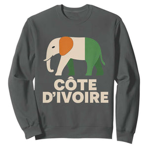 Proud Côte d'Ivoire Elephant Ivory Coast Flag Sweatshirt Ivorian Pride Retro Souvenir