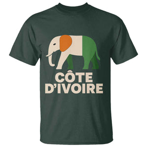 Proud Côte d'Ivoire Elephant Ivory Coast Flag T Shirt Ivorian Pride Retro Souvenir