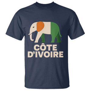 Proud Côte d'Ivoire Elephant Ivory Coast Flag T Shirt Ivorian Pride Retro Souvenir