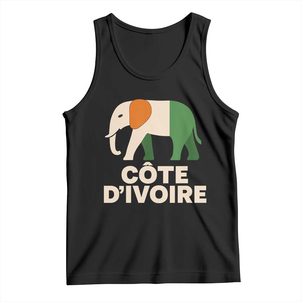 Proud Côte d'Ivoire Elephant Ivory Coast Flag Tank Top Ivorian Pride Retro Souvenir