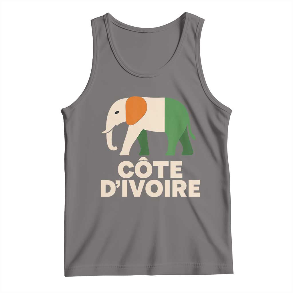 Proud Côte d'Ivoire Elephant Ivory Coast Flag Tank Top Ivorian Pride Retro Souvenir
