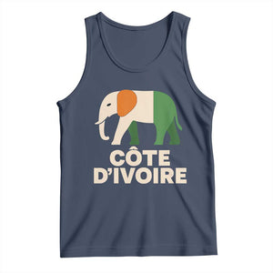 Proud Côte d'Ivoire Elephant Ivory Coast Flag Tank Top Ivorian Pride Retro Souvenir
