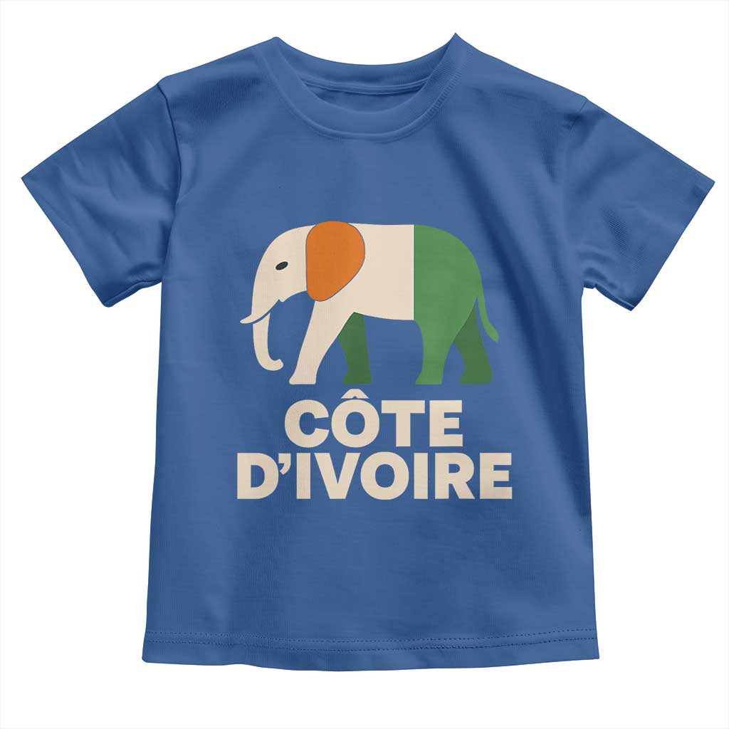 Proud Côte d'Ivoire Elephant Ivory Coast Flag Toddler T Shirt Ivorian Pride Retro Souvenir
