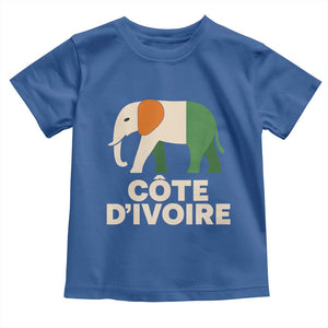 Proud Côte d'Ivoire Elephant Ivory Coast Flag Toddler T Shirt Ivorian Pride Retro Souvenir
