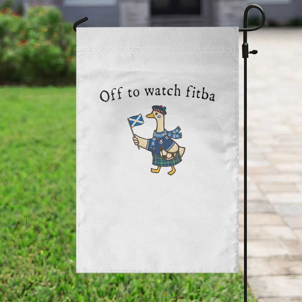 Funny Scottish Goose Scotland Football Garden Flag Off to Watch Fitba Soccer Fans Meme