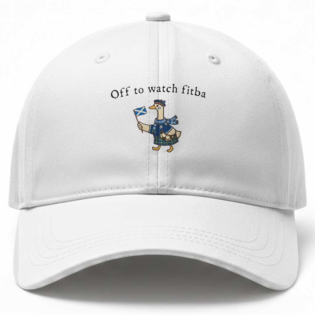 Funny Scottish Goose Scotland Football Baseball Cap Off to Watch Fitba Soccer Fans Meme