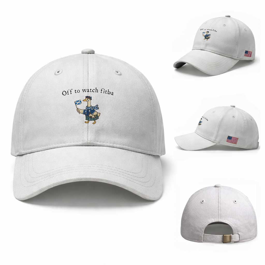 Funny Scottish Goose Scotland Football Baseball Cap Off to Watch Fitba Soccer Fans Meme
