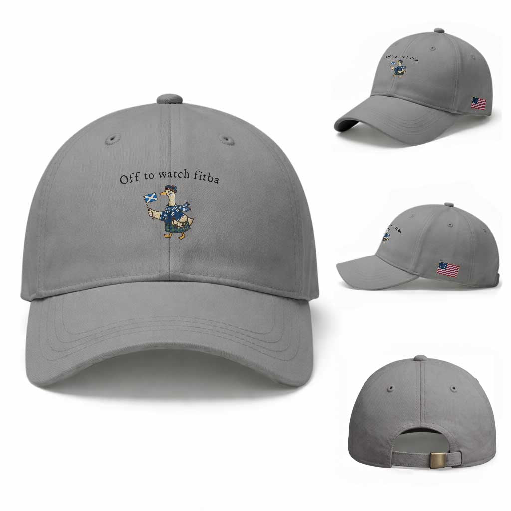 Funny Scottish Goose Scotland Football Baseball Cap Off to Watch Fitba Soccer Fans Meme