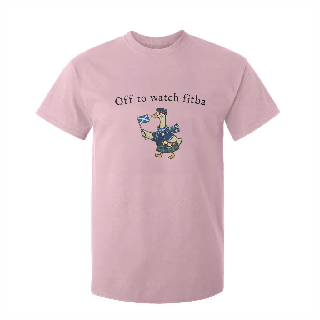 Funny Scottish Goose Scotland Football T Shirt For Kid Off to Watch Fitba Soccer Fans Meme