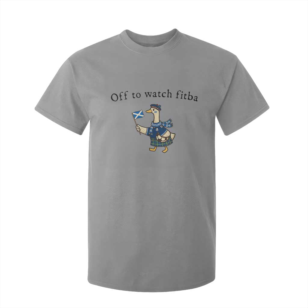 Funny Scottish Goose Scotland Football T Shirt For Kid Off to Watch Fitba Soccer Fans Meme