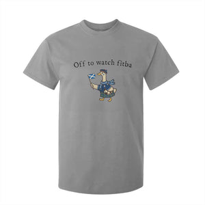 Funny Scottish Goose Scotland Football T Shirt For Kid Off to Watch Fitba Soccer Fans Meme