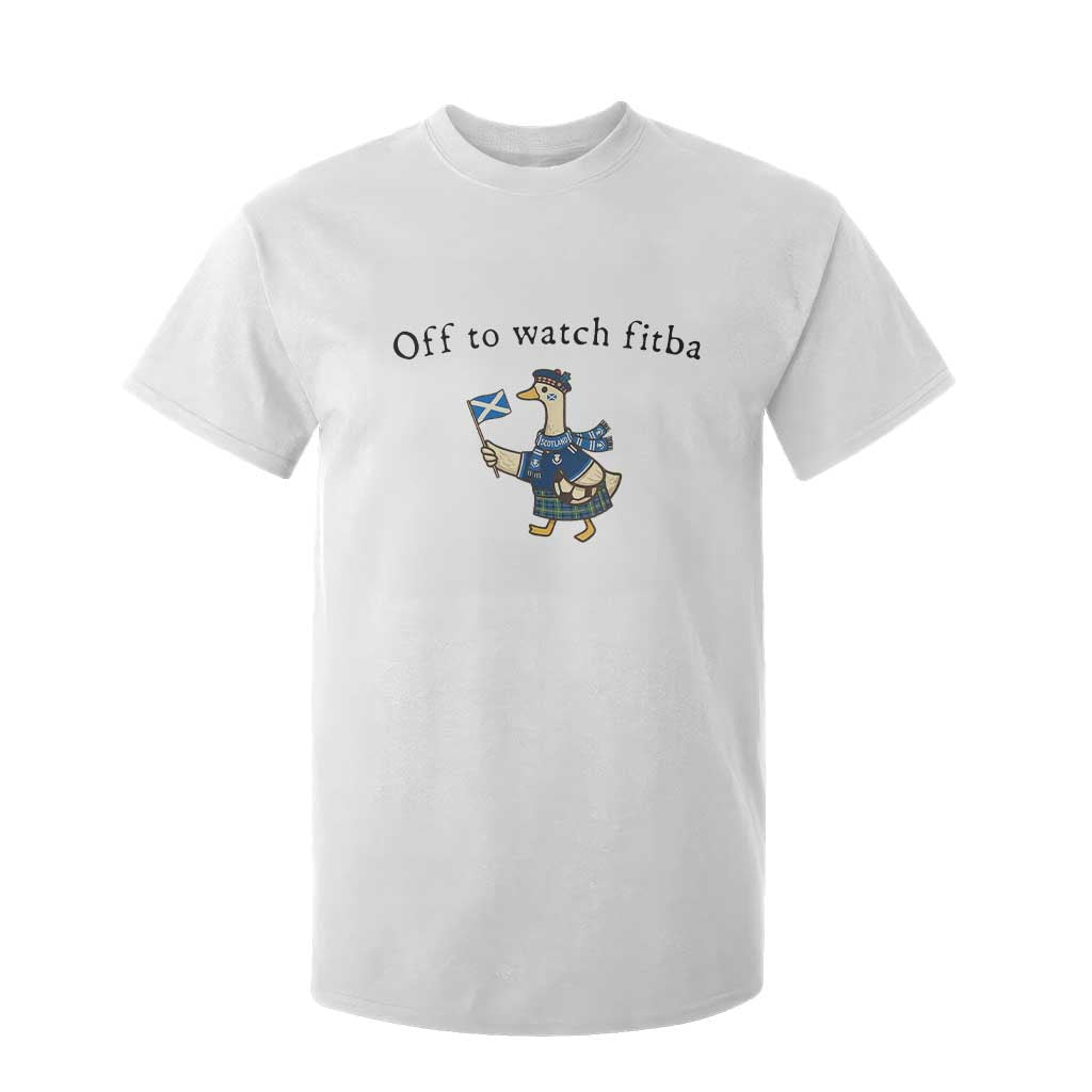 Funny Scottish Goose Scotland Football T Shirt For Kid Off to Watch Fitba Soccer Fans Meme