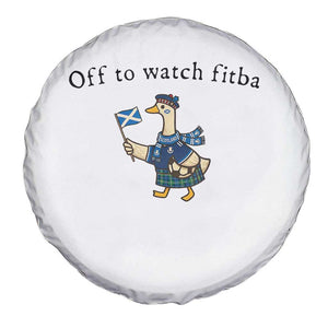 Funny Scottish Goose Scotland Football Spare Tire Cover Off to Watch Fitba Soccer Fans Meme