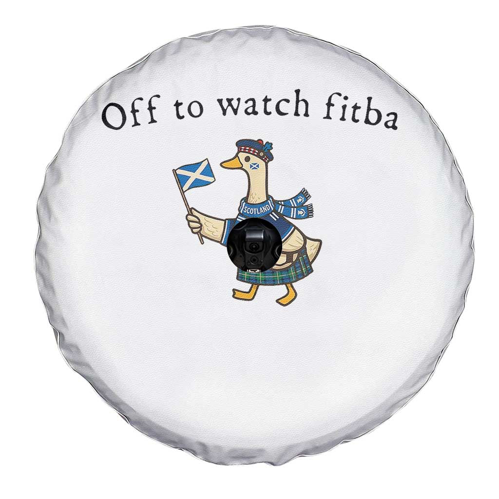 Funny Scottish Goose Scotland Football Spare Tire Cover Off to Watch Fitba Soccer Fans Meme
