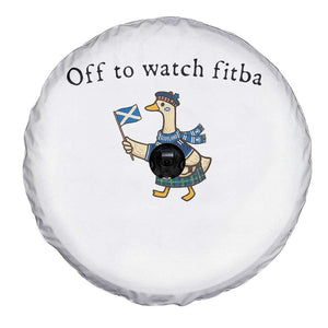 Funny Scottish Goose Scotland Football Spare Tire Cover Off to Watch Fitba Soccer Fans Meme