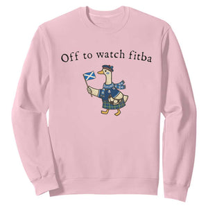 Funny Scottish Goose Scotland Football Sweatshirt Off to Watch Fitba Soccer Fans Meme