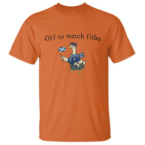Funny Scottish Goose Scotland Football T Shirt Off to Watch Fitba Soccer Fans Meme