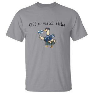 Funny Scottish Goose Scotland Football T Shirt Off to Watch Fitba Soccer Fans Meme