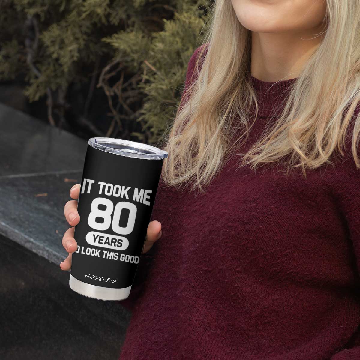 Funny 80th Birthday Sarcastic Milestone Celebration Tumbler Cup It Took Me 80 Years To Look This Good Bday Gag Gifts
