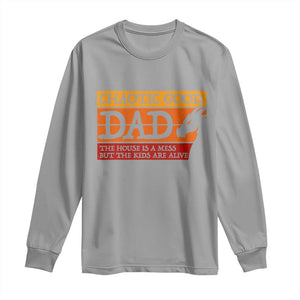 Chaotic Good Dad Funny Tabletop Gamer Parenting Long Sleeve Shirt Retro Sunset Vintage Fantasy Graphic